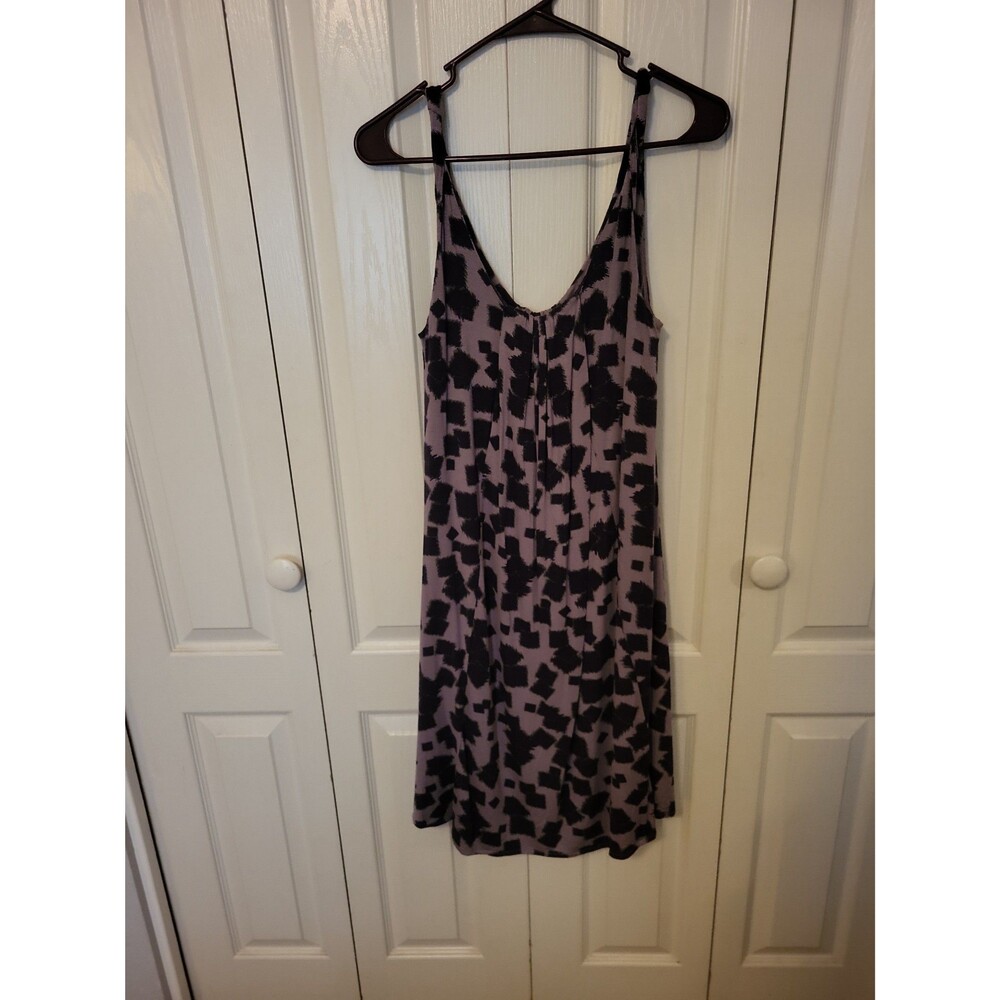 Lauren Conrad Purple and black patterned dress